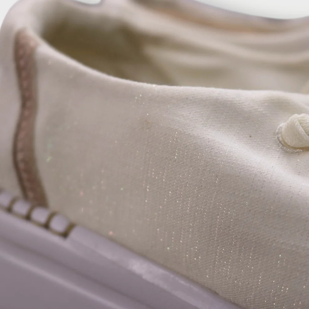 Hey Dude Wendy Rise Spark White Shoes US Women's 8 EU 39 Shimmer New With BOX - Picture 7 of 8